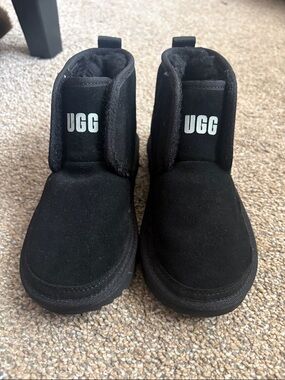 UGG Mini Booties in Black Suede